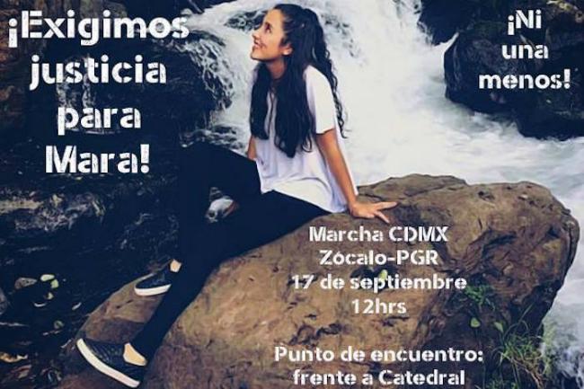 Convocan a marcha tras el feminicidio de Mara Castilla