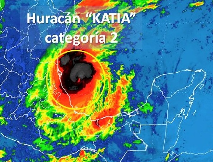 "Katia" ya es categoría 2 y amenaza a México