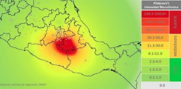 El sismo de 2017 registró mayor intensidad en la CDMX que el terremoto de 1985, según datos de la UNAM