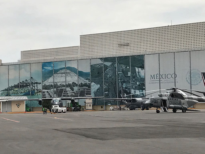 Aeronaves de Fuerzas Armadas llevan víveres a Chiapas y Oaxaca
