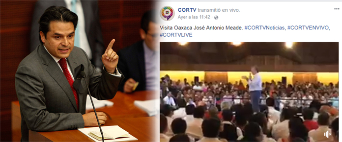 Denunciarán a CORTV por trasmitir gira de José Antonio Meade por Oaxaca