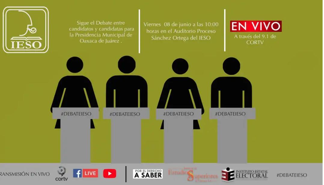 Este viernes el primer debate de candidatos por la  Presidencia Municipal de Oaxaca de Juárez
