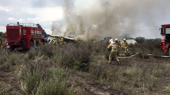 103 personas sobreviven al accidente en Durango de un avión de Aeroméxico