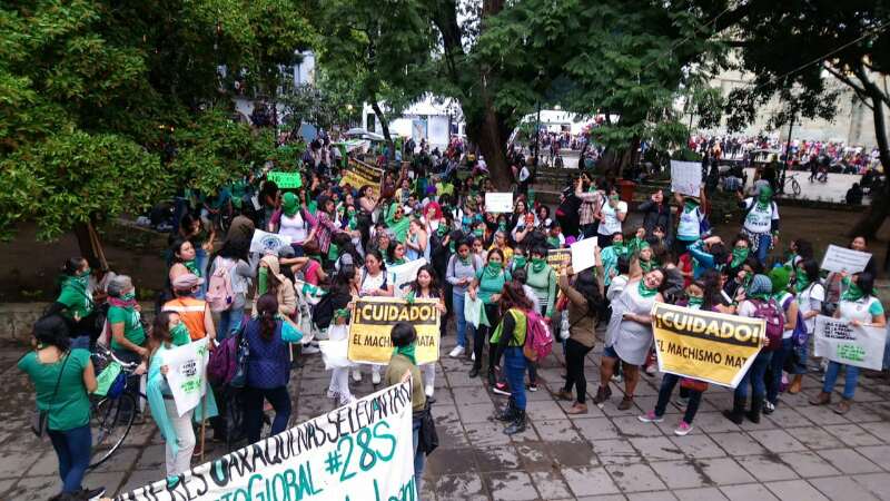 Se unen mujeres en Oaxaca a llamado por despenalizar el aborto
