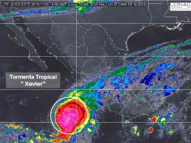 ‘Xavier’ se fortalece en costas de Colima y Jalisco