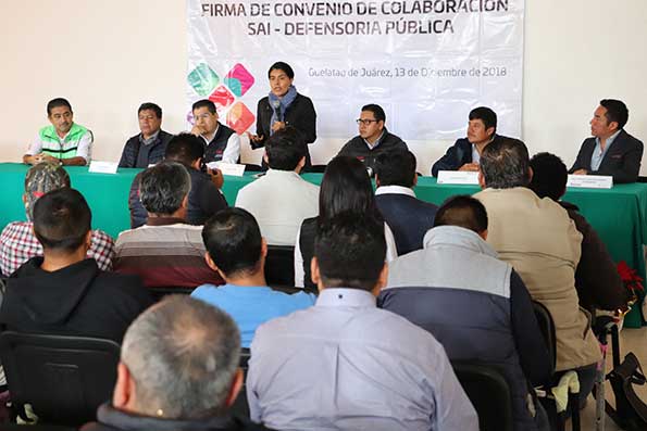 Firman SAI y Defensoría Pública del Estado de Oaxaca convenio de colaboración