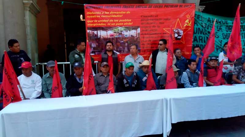 Anuncia el FALP cierres de carreteras y marchas regionales para el 14 de enero