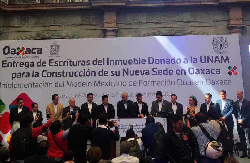 Gran logro para Oaxaca traer a una institución como la UNAM: Gobernador