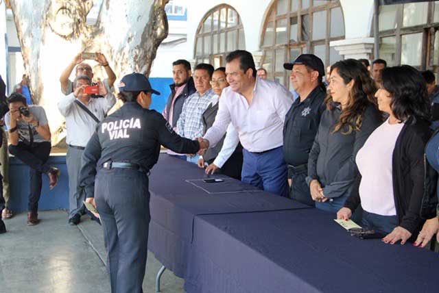 Reconoce Oswaldo García Jarquín labor de la Policía Municipal