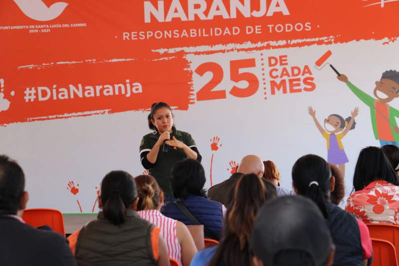 Gobierno municipal de Santa Lucía se suma a iniciativa del Día Naranja