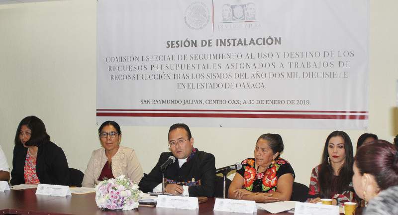 Instala Congreso Comisión de Seguimiento para la reconstrucción por sismos en Oaxaca