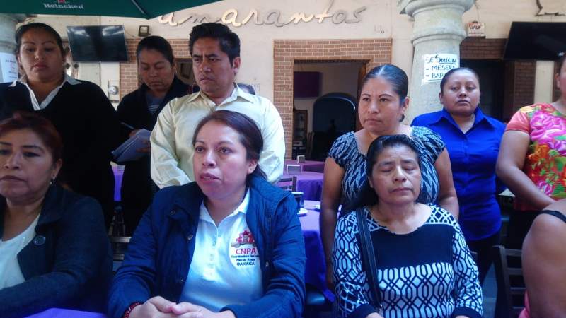 Piden mujeres de CNPA a Oswaldo García Jarquín no intervenir en elecciones de agentes municipales