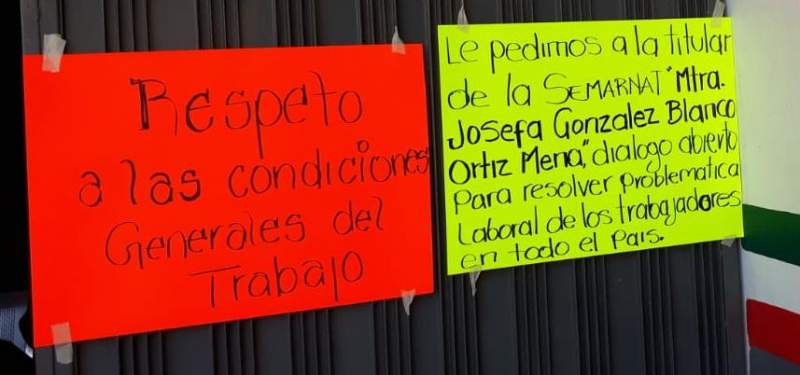 Se unen sindicalizados de SEMARNAT Oaxaca a paro nacional