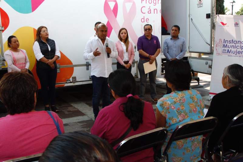 Atienden a mujeres de Santa Lucía del Camino con unidad móvil de mastografías gratuitas