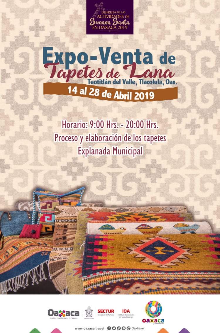 Celebrará Teotitlán del Valle la Semana Santa con Expo Venta de Tapetes de Lana