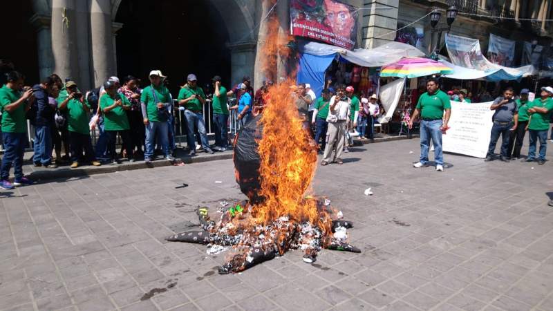 Marcha Sección 22 en Oaxaca por abrogación de Reforma Educativa