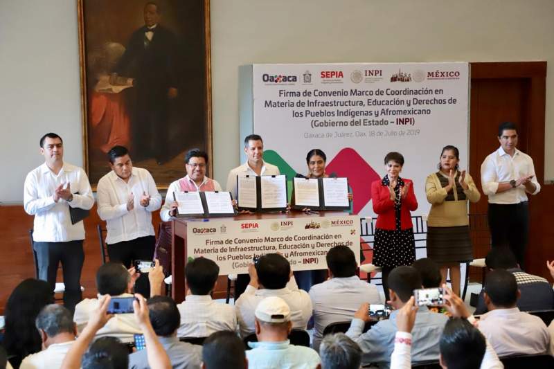 Acuerdan Gobierno de Oaxaca e INPI colaboración en infraestructura, educación y derechos de los pueblos indígenas y afromexicano