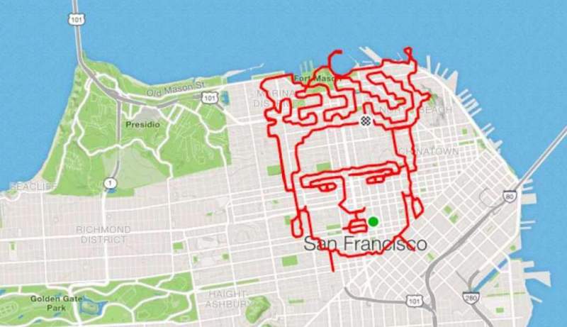 Corre 46.5 kilómetros para trazar el rostro de Frida Kahlo