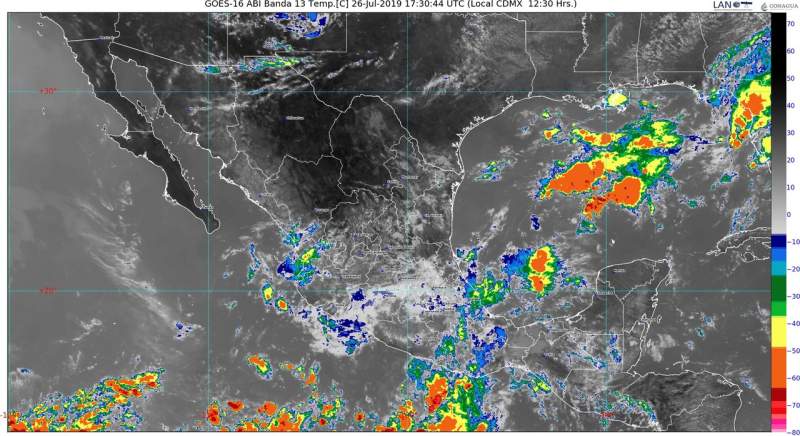 Hoy seguirán las lluvias en la mayor parte de México; las más intensas se prevén en Veracruz y Oaxaca