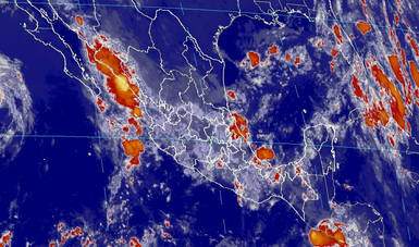 Lluvias muy fuertes con descargas eléctricas y posible granizo se prevén hoy en 10 entidades de México