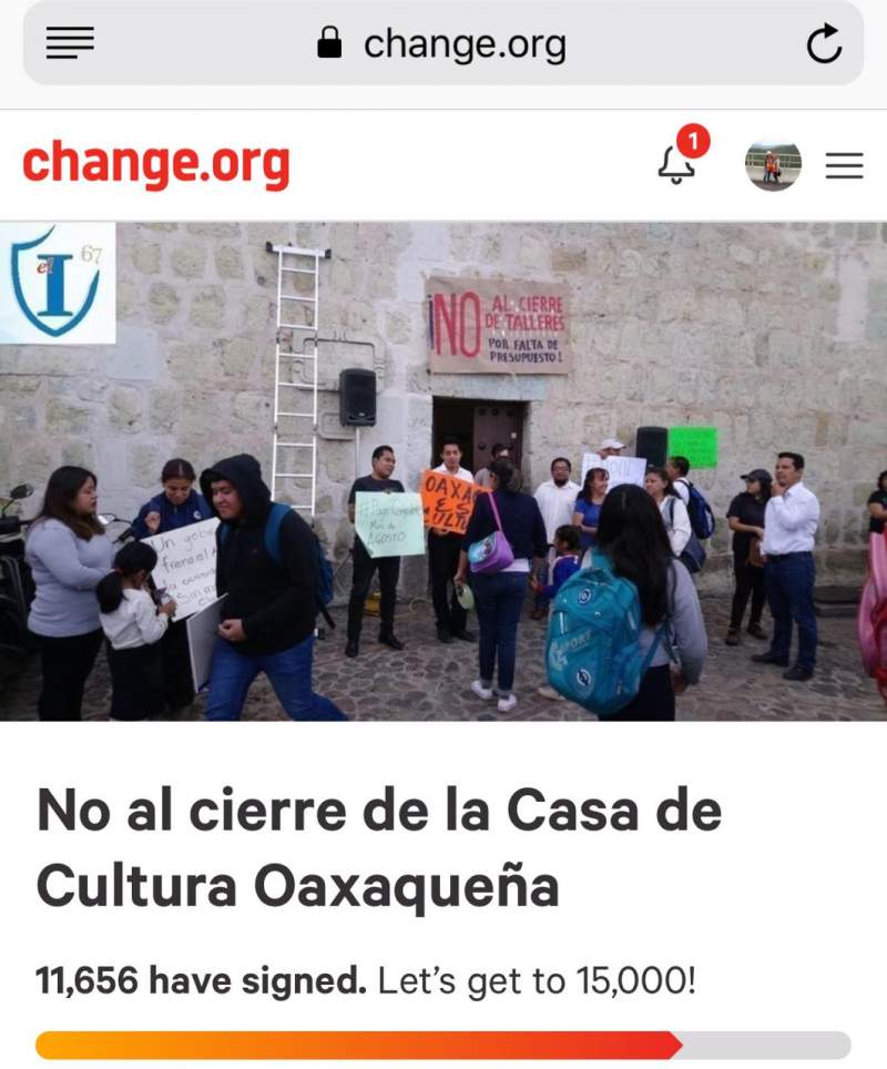 Mañana regresan a labores trabajadores de la Casa de la Cultura de Oaxaca