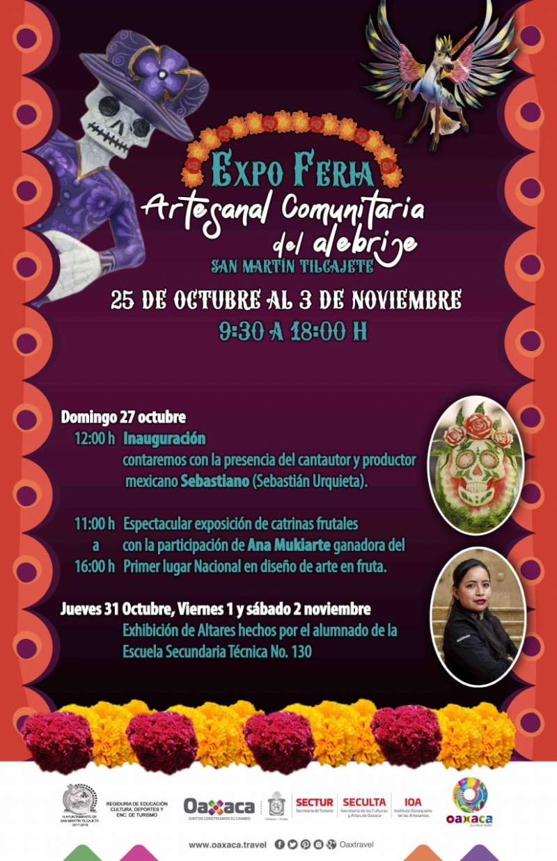 Celebrará San Martín Tilcajete el Día de Muertos con Expo Feria Artesanal