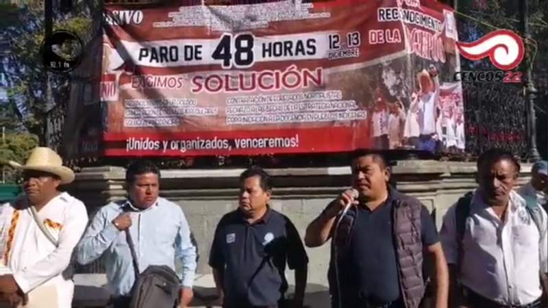 Inician docentes del nivel de educación indígena paro de 48 horas en Oaxaca