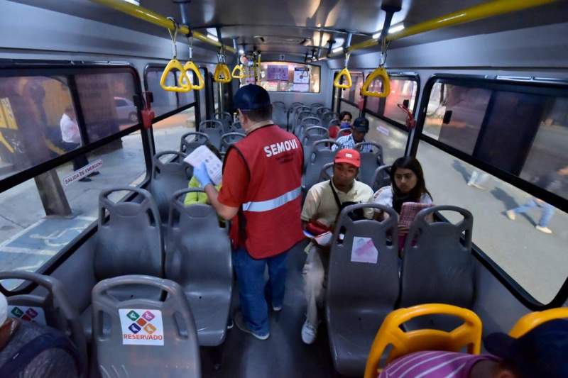 Se supervisan más de 3 mil unidades del transporte público en operativos sanitarios #Oaxaca