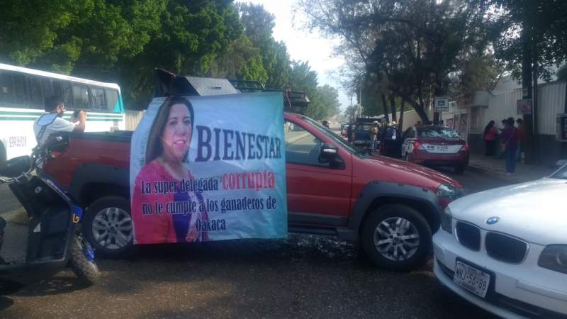 Ganaderos de Oaxaca protestaron en las oficinas de Bienestar