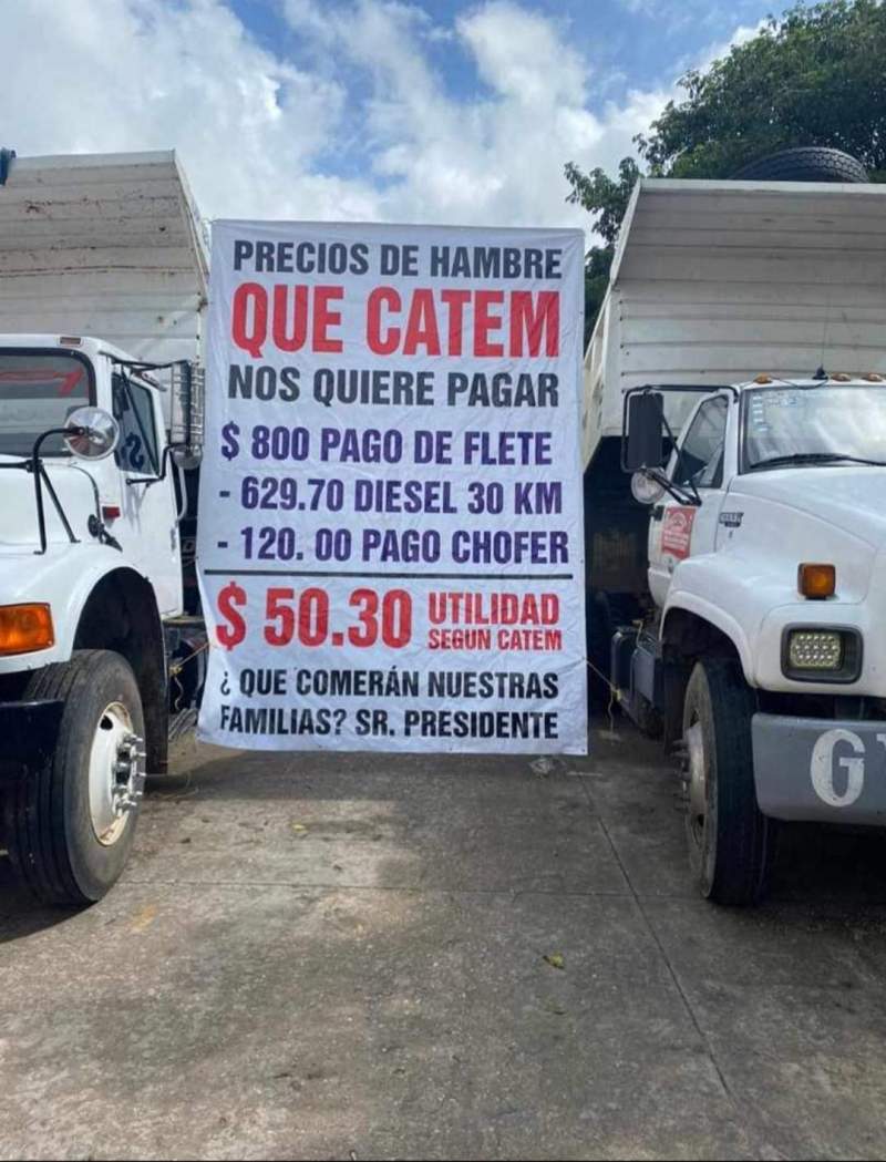 Ofrece CATEM precios de «hambre» a trabajadores materialistas de Tabasco y Cancún