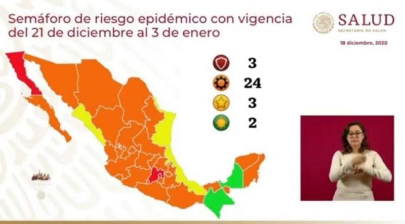 Oaxaca, entre los estados en semáforo naranja por alza en casos COVID-19