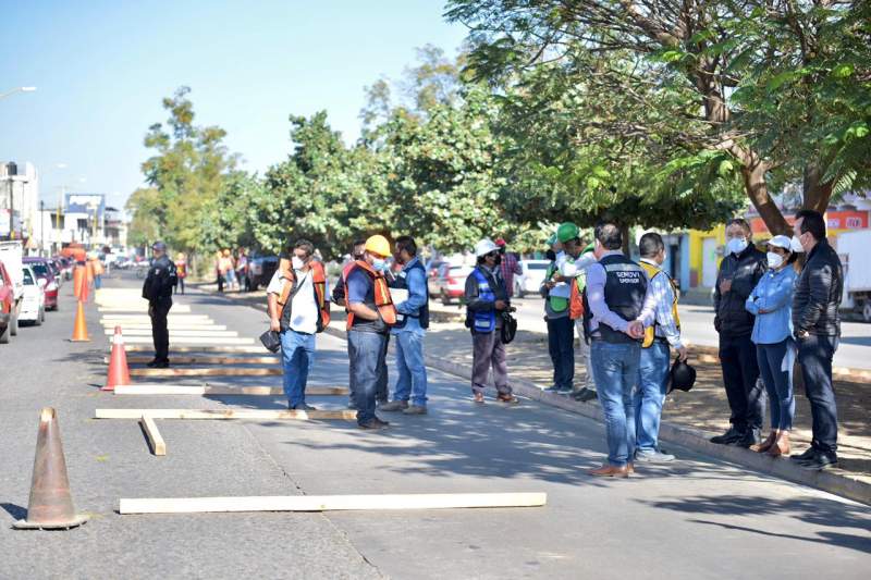 Inicia construcción de paradas especiales del CityBus Oaxaca