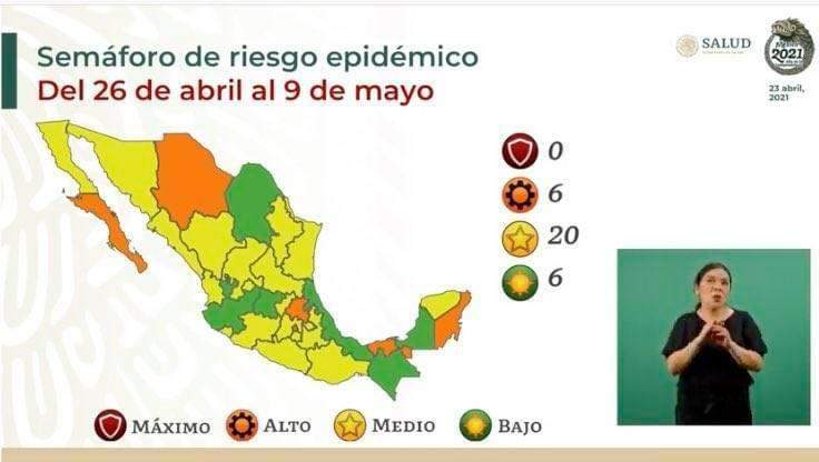 Oaxaca Regresa de Semáforo Epidemiológico Verde a Amarillo